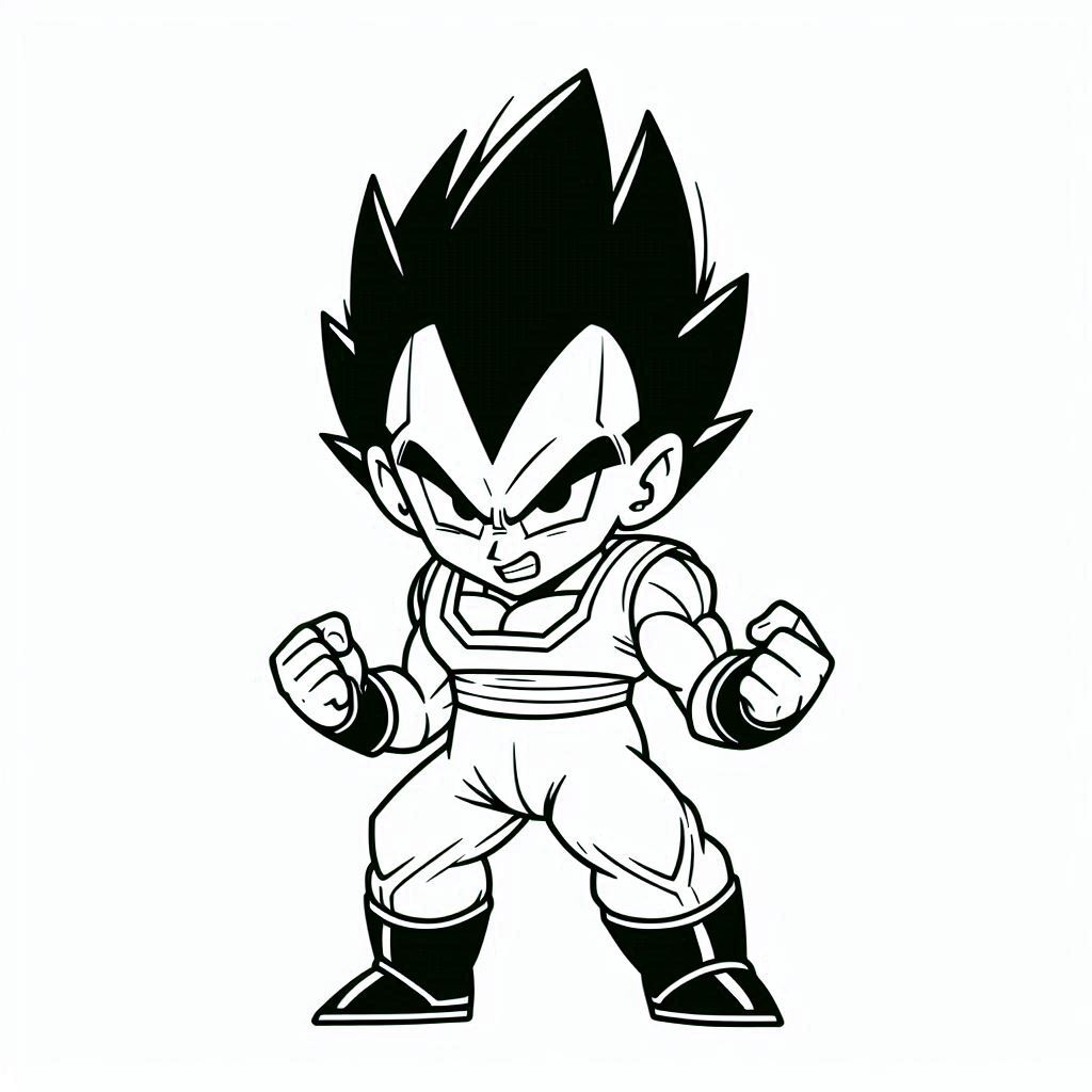 Dibujos para colorear e imprimir Vegeta