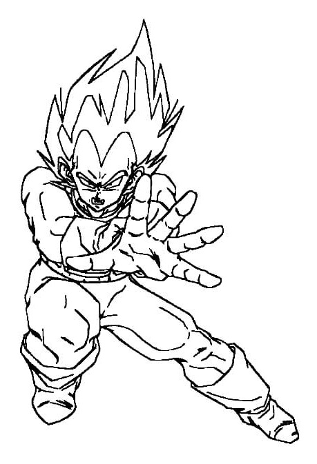 Dibujos para colorear e imprimir Vegeta