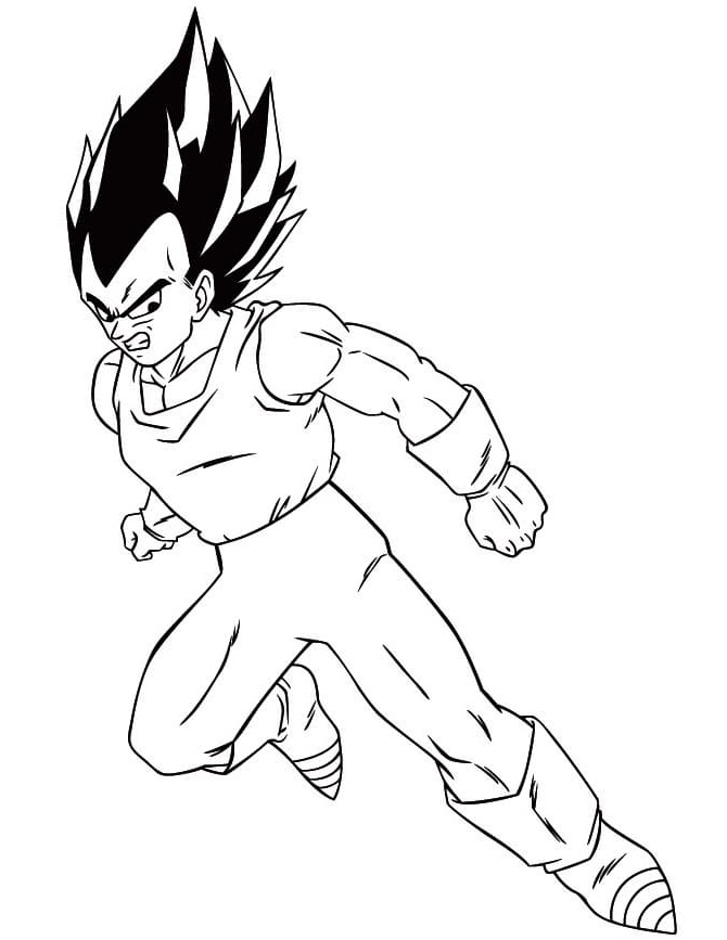 Dibujos para colorear e imprimir Vegeta