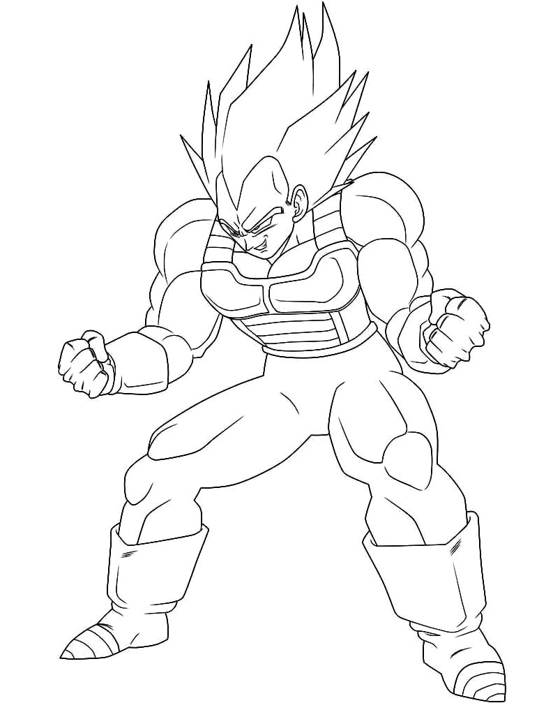 Dibujos para colorear e imprimir Vegeta