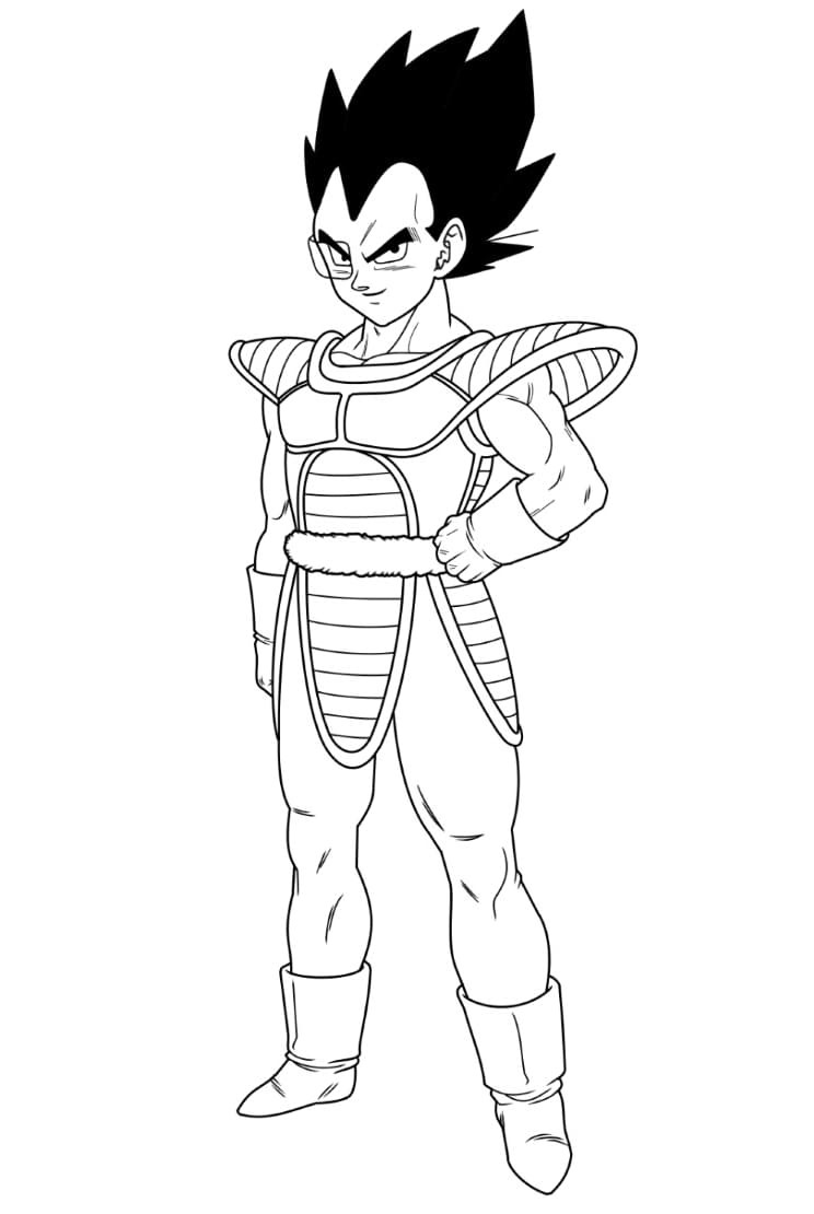 Dibujos para colorear e imprimir Vegeta