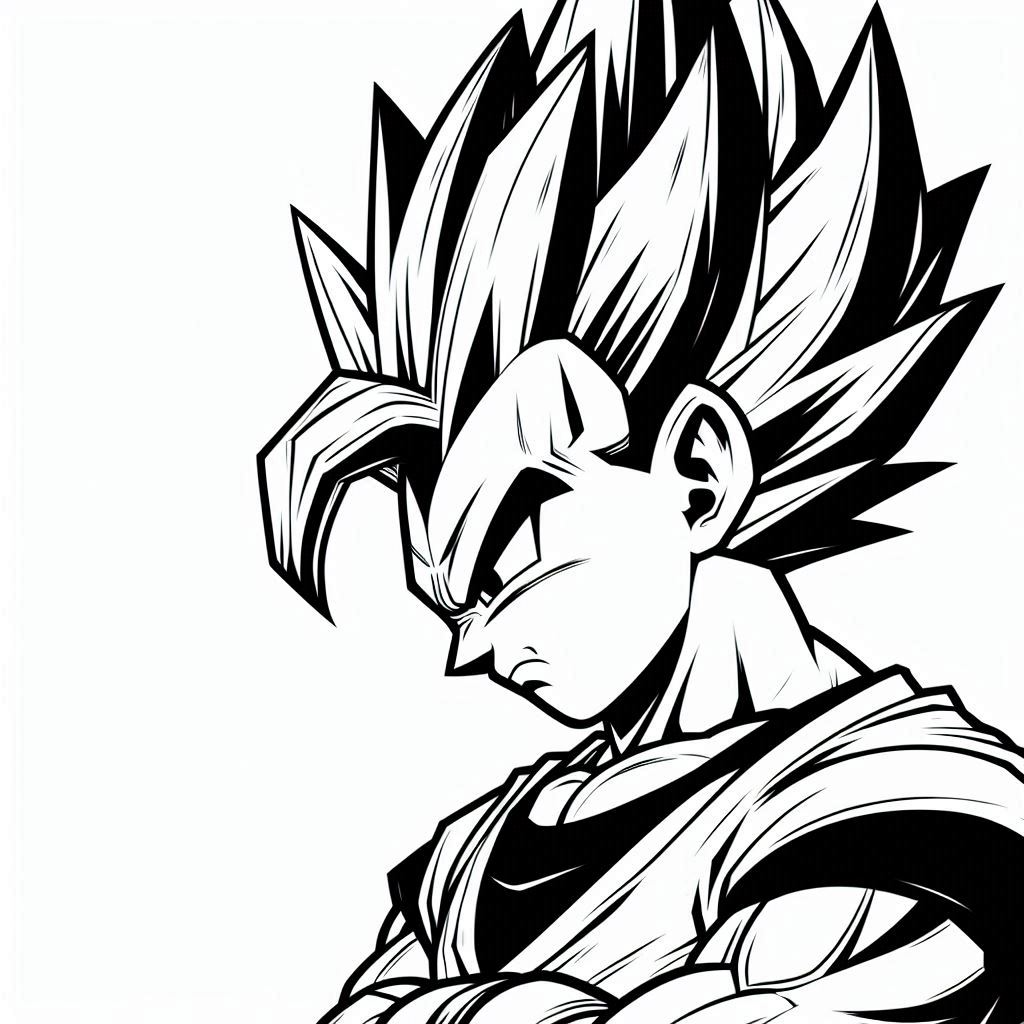 Dibujos para colorear e imprimir Vegeta