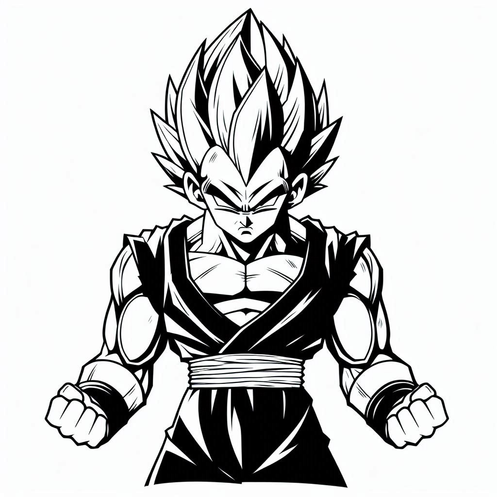 Dibujos para colorear e imprimir Vegeta