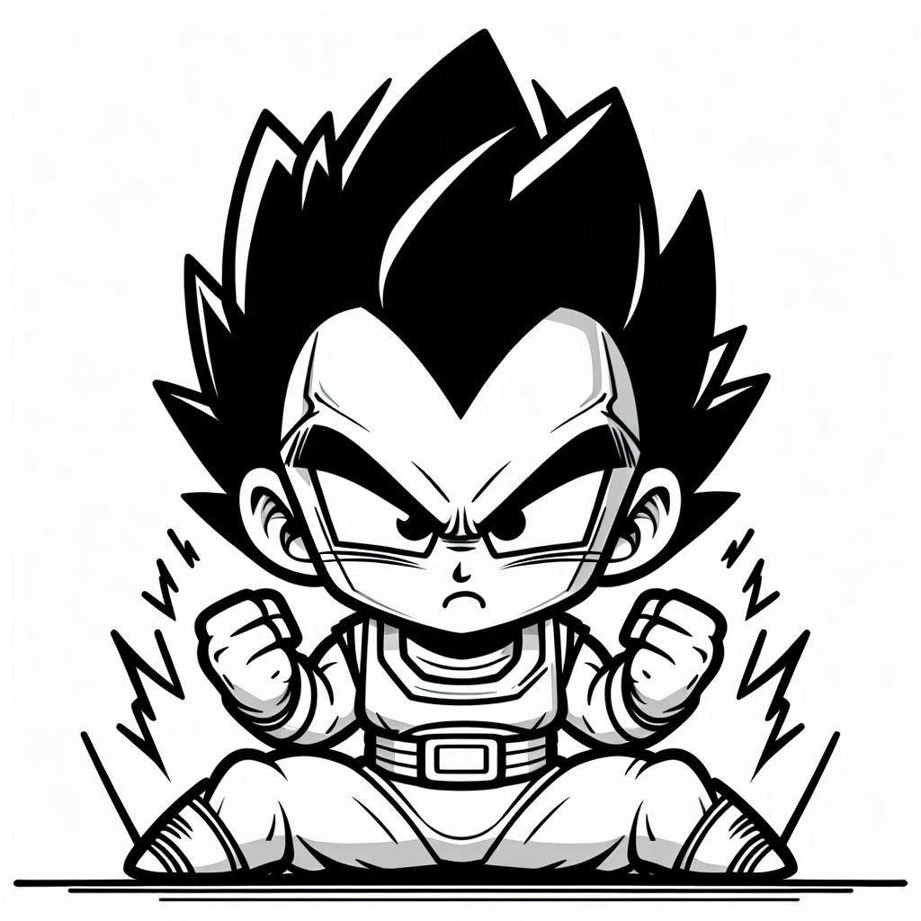 Dibujos para colorear e imprimir Vegeta