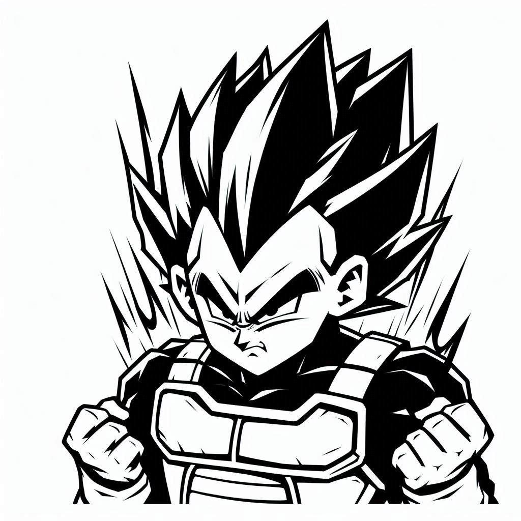 Dibujos para colorear e imprimir Vegeta