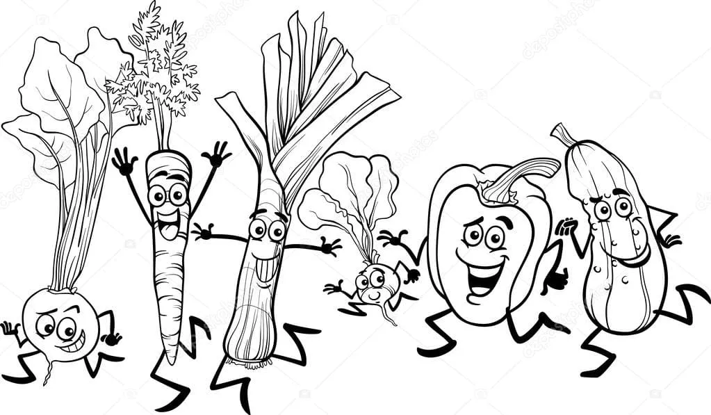 Vegetables coloring pages 18