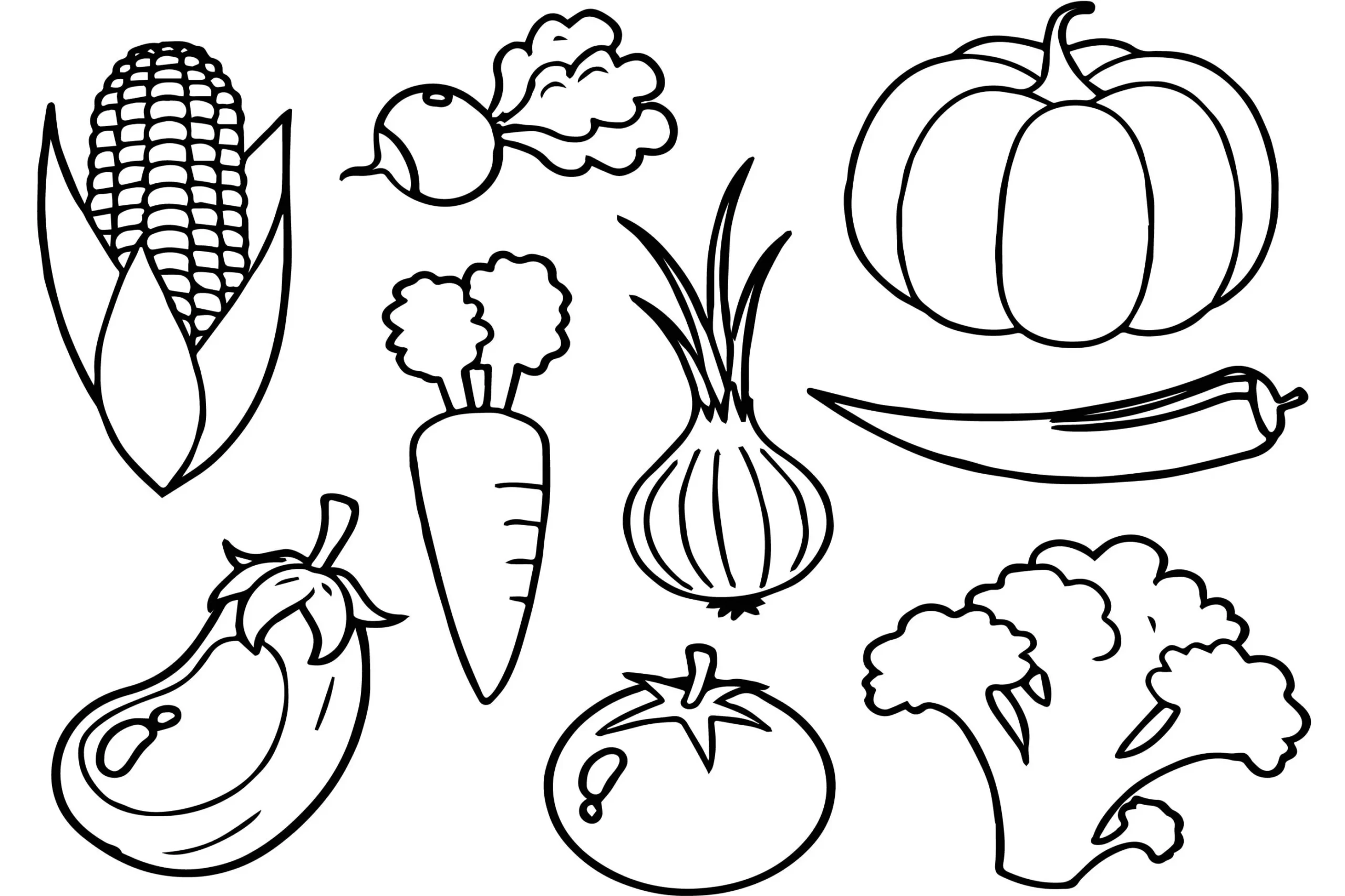 Dibujos para colorear e imprimir Vegetables