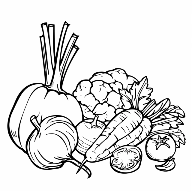 Dibujos para colorear e imprimir Vegetables