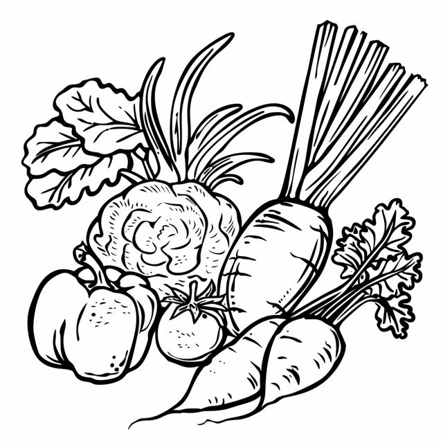 Dibujos para colorear e imprimir Vegetables