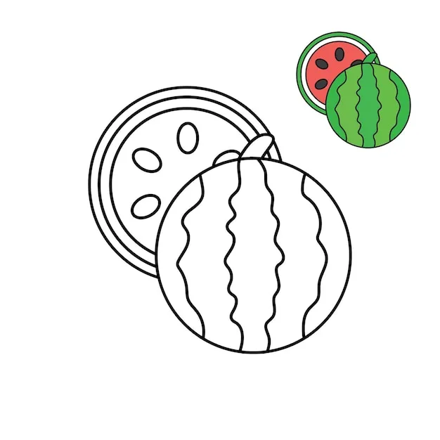 Dibujos para colorear e imprimir Watermelon