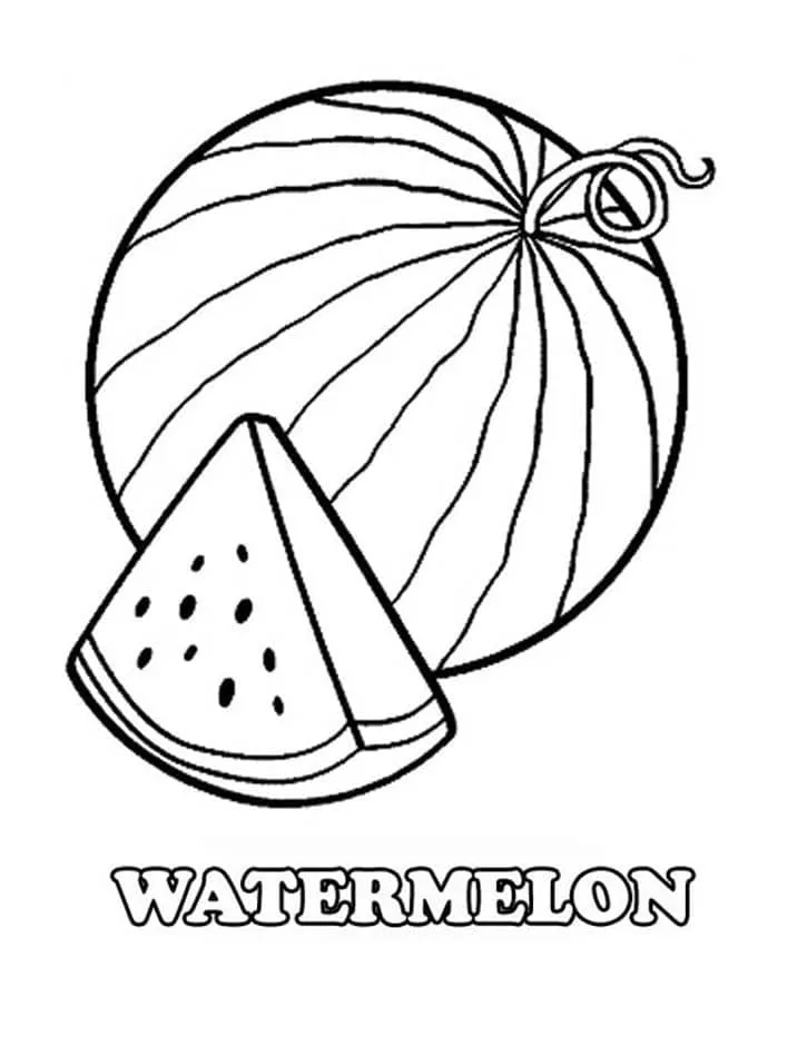 Dibujos para colorear e imprimir Watermelon