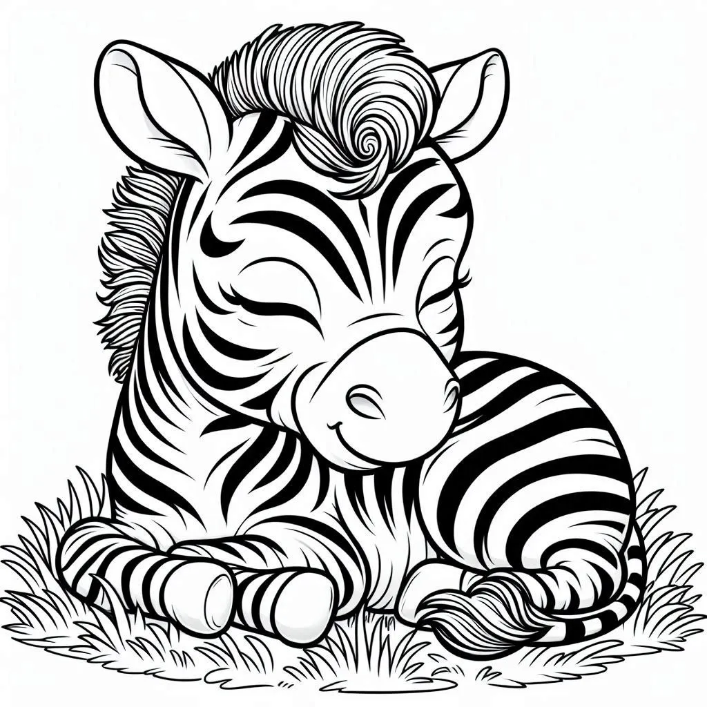 Dibujos para colorear e imprimir Zebra