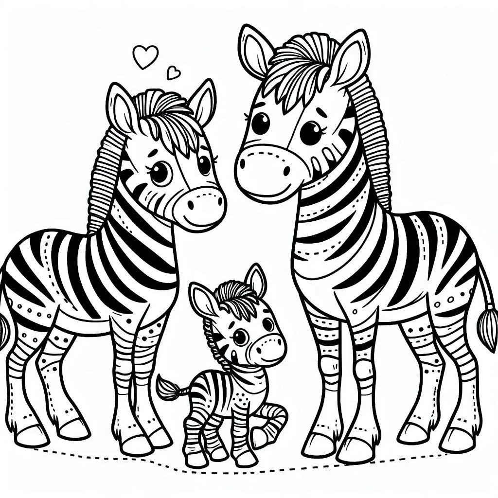 Dibujos para colorear e imprimir Zebra