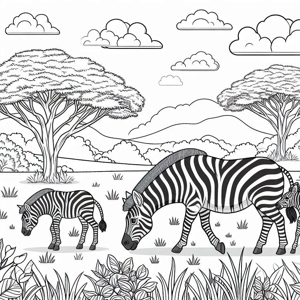 Dibujos para colorear e imprimir Zebra