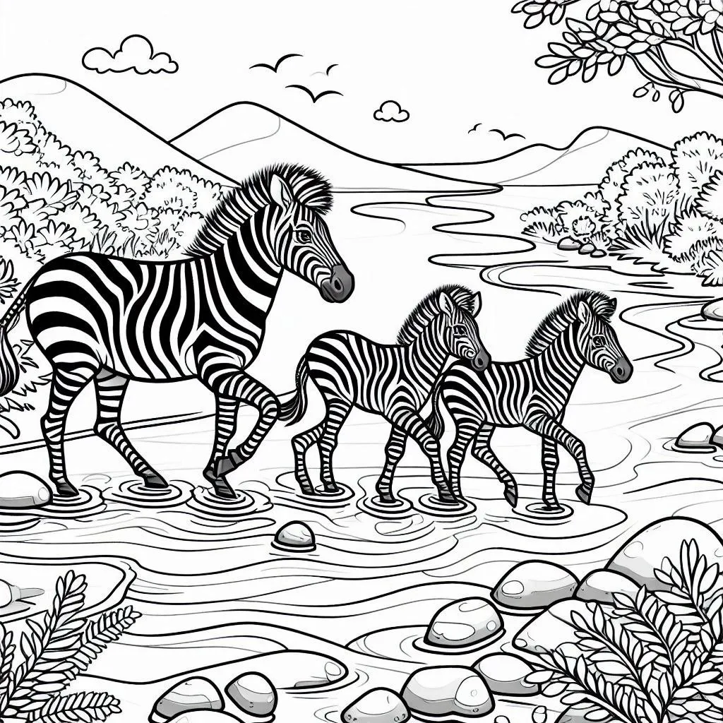 Dibujos para colorear e imprimir Zebra