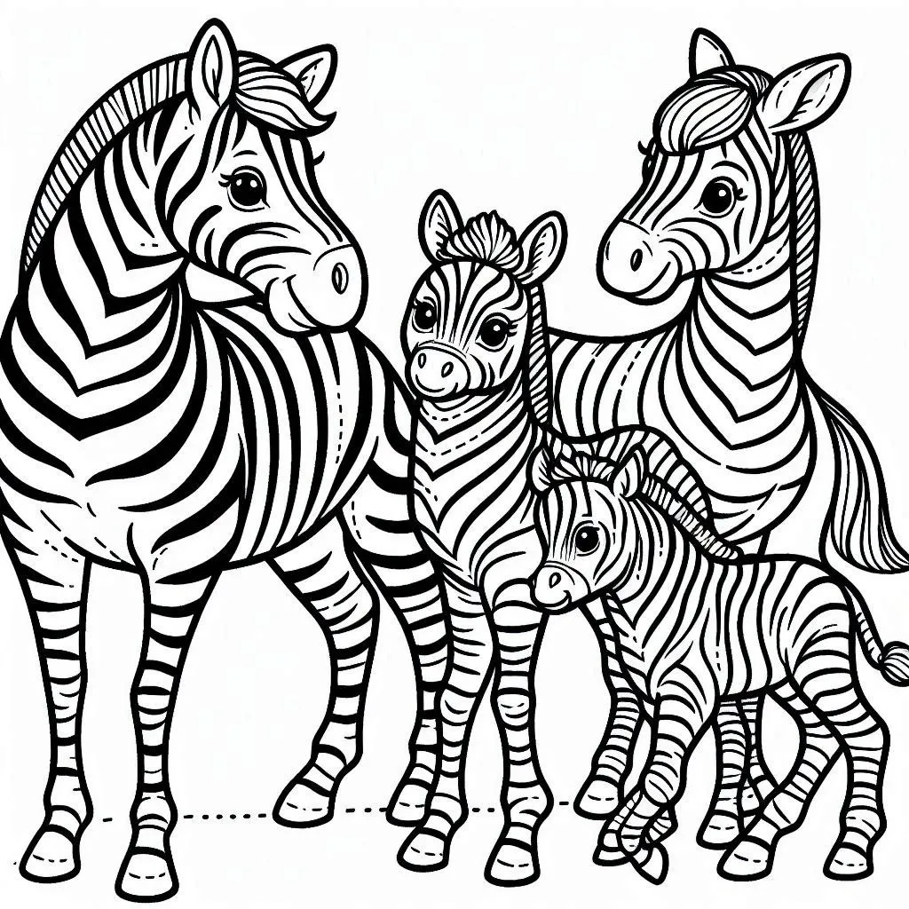 Dibujos para colorear e imprimir Zebra