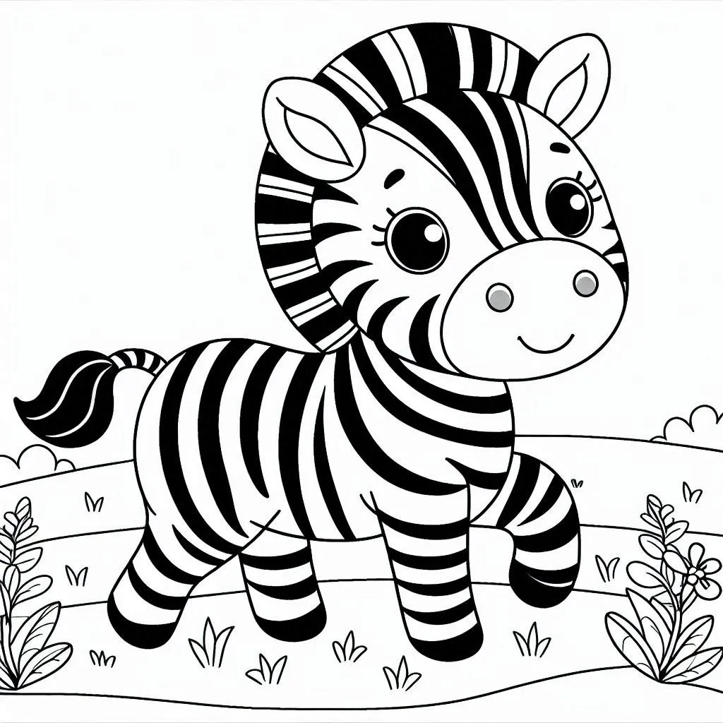 Dibujos para colorear e imprimir Zebra