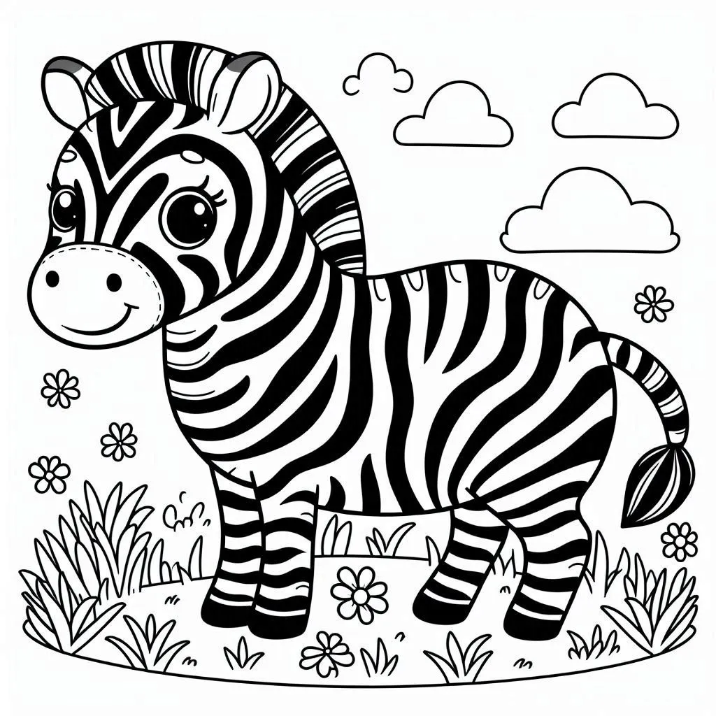 Dibujos para colorear e imprimir Zebra