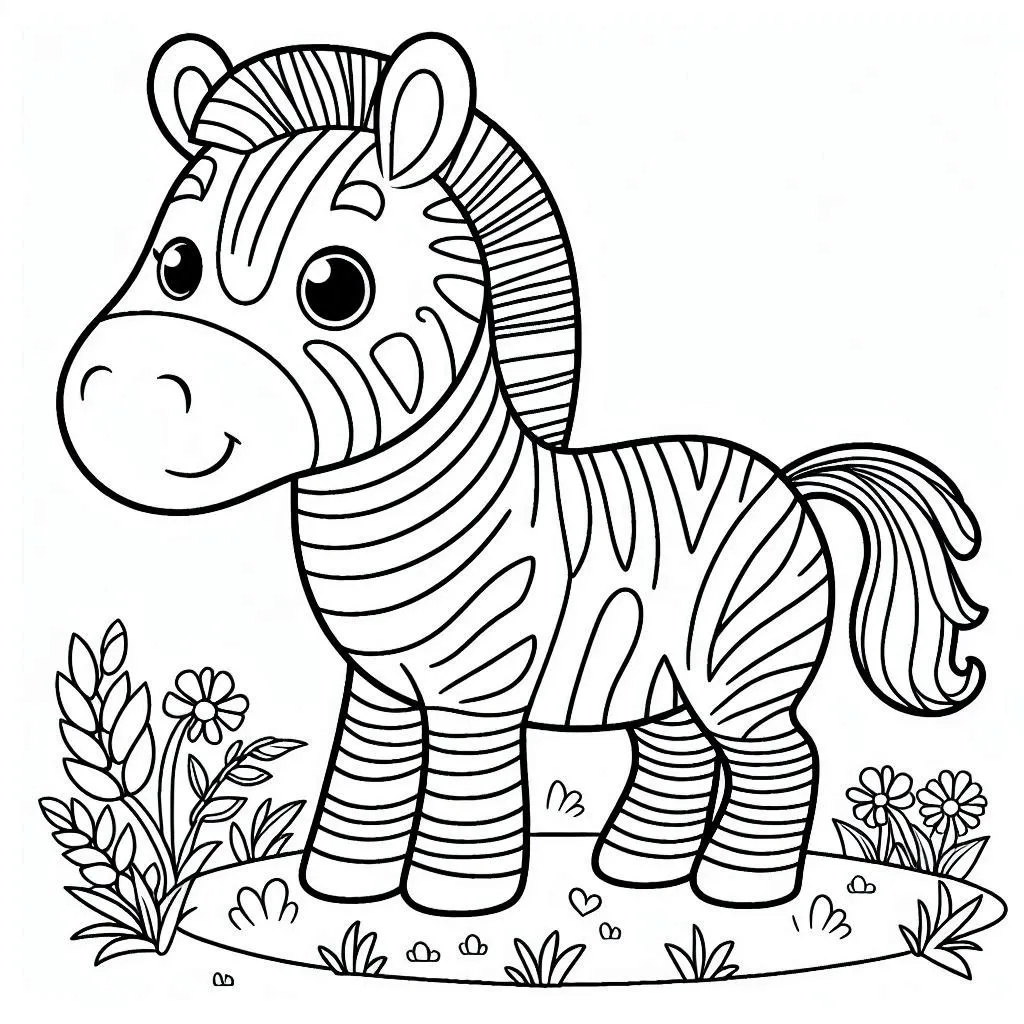 Zebra coloring pages 18