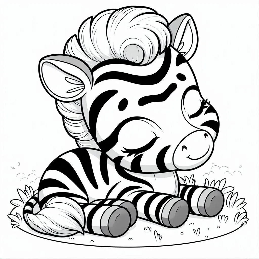 Dibujos para colorear e imprimir Zebra