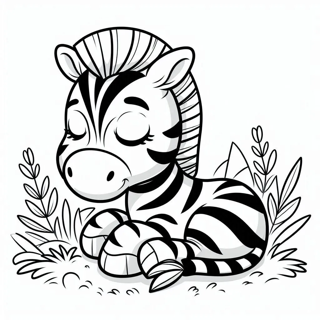 Dibujos para colorear e imprimir Zebra