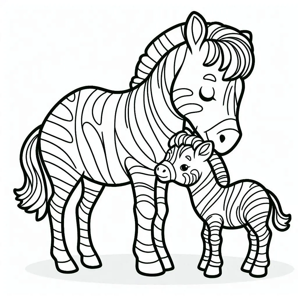 Dibujos para colorear e imprimir Zebra