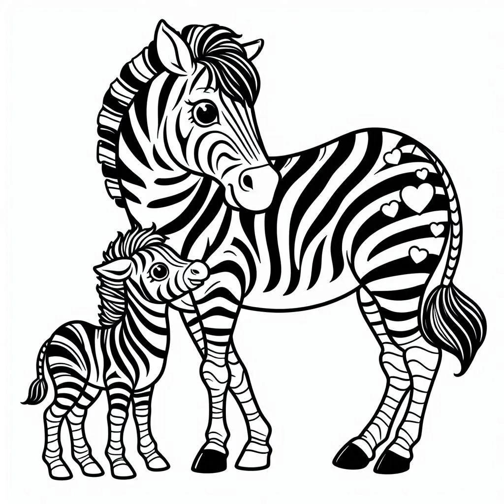 Dibujos para colorear e imprimir Zebra