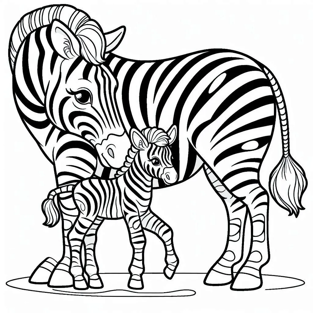 Dibujos para colorear e imprimir Zebra