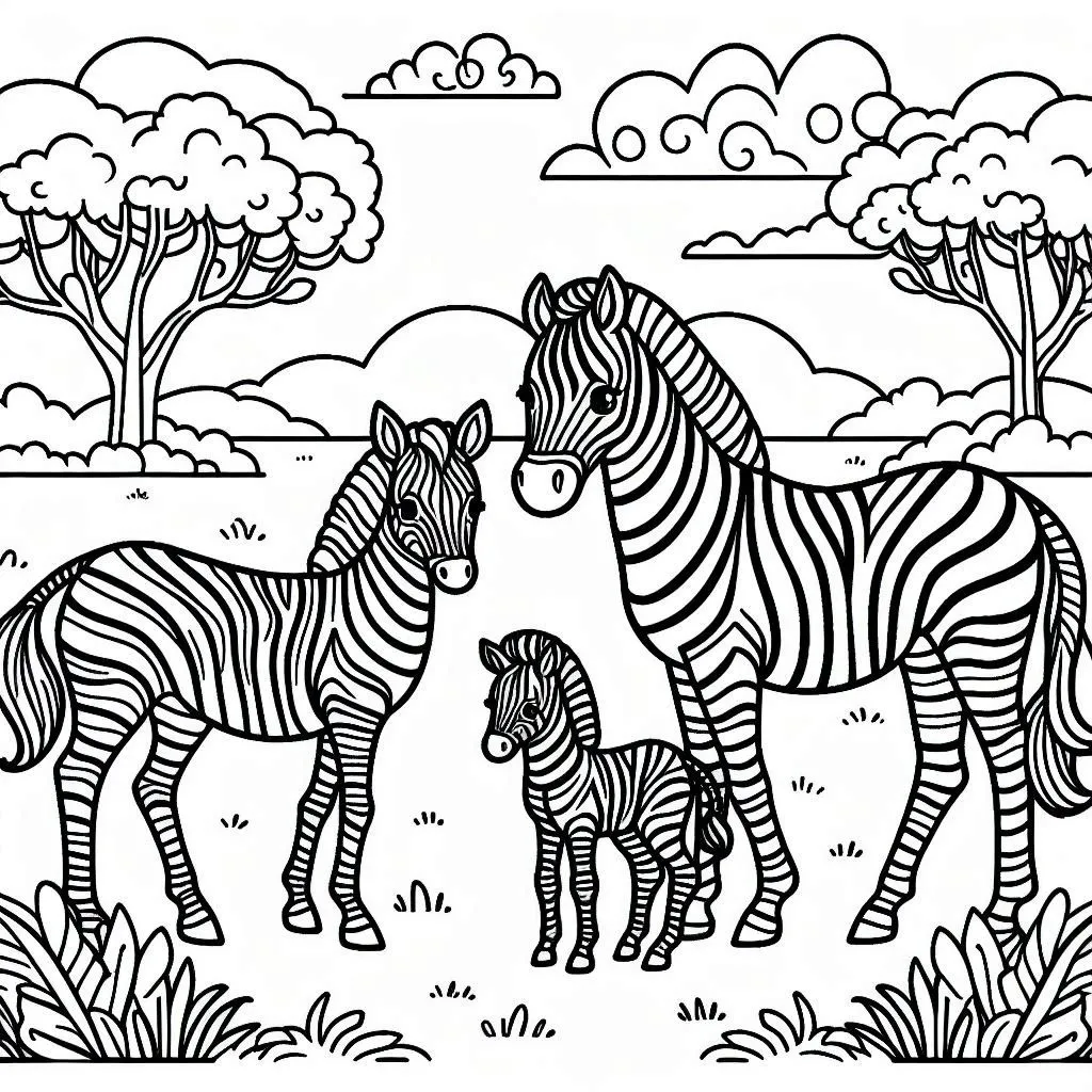 Dibujos para colorear e imprimir Zebra