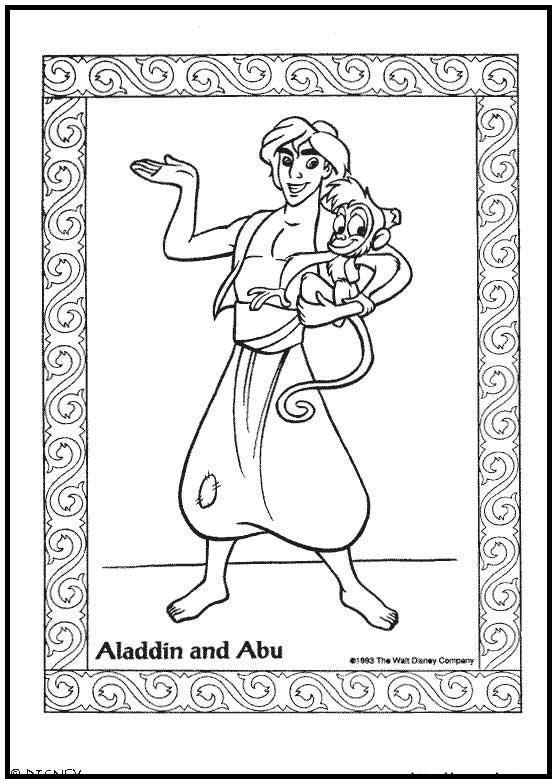 Dibujos para colorear e imprimir Aladdin