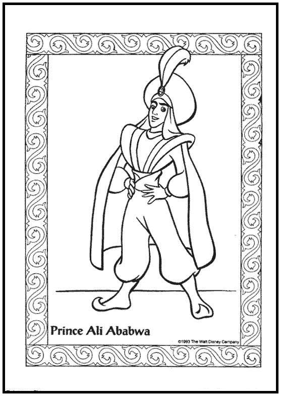 Dibujos para colorear e imprimir Aladdin