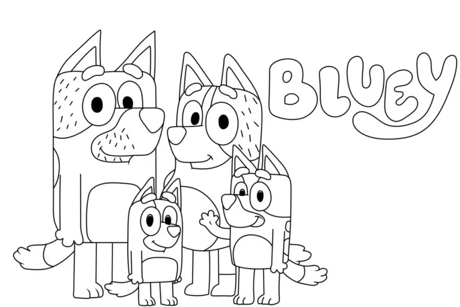 Dibujos para colorear e imprimir Bluey