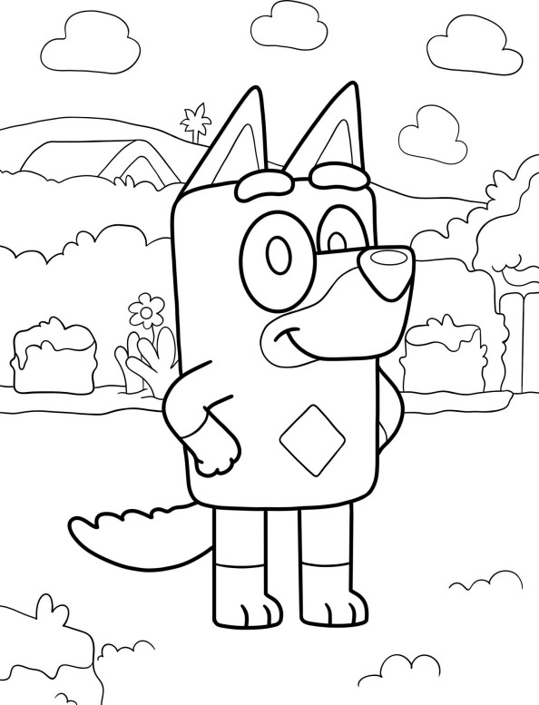 Dibujos para colorear e imprimir Bluey