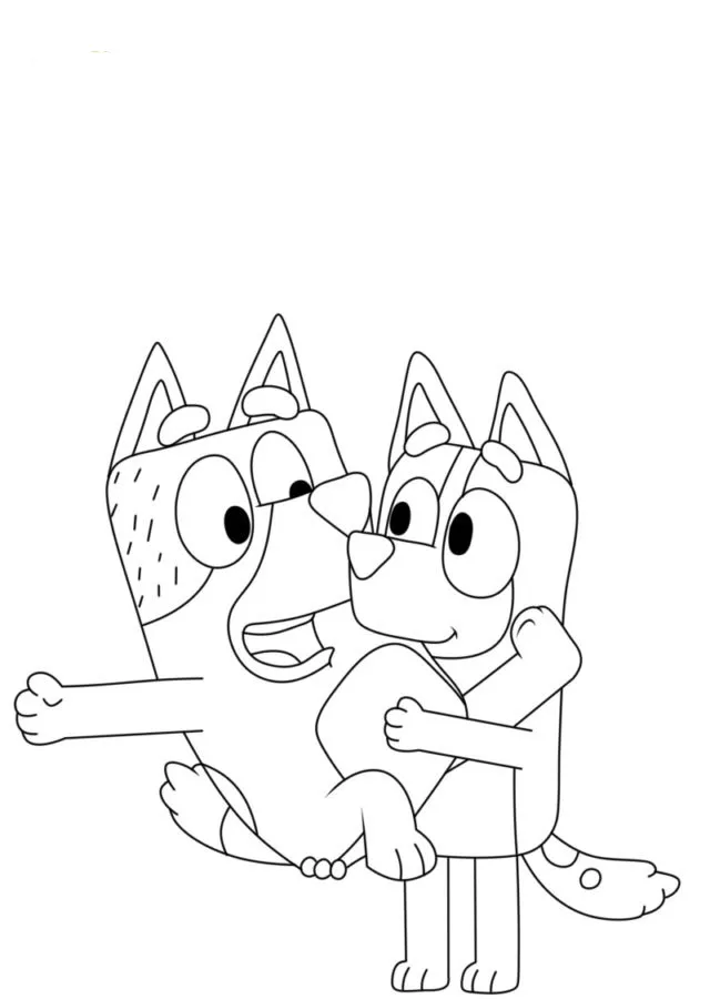 Dibujos para colorear e imprimir Bluey