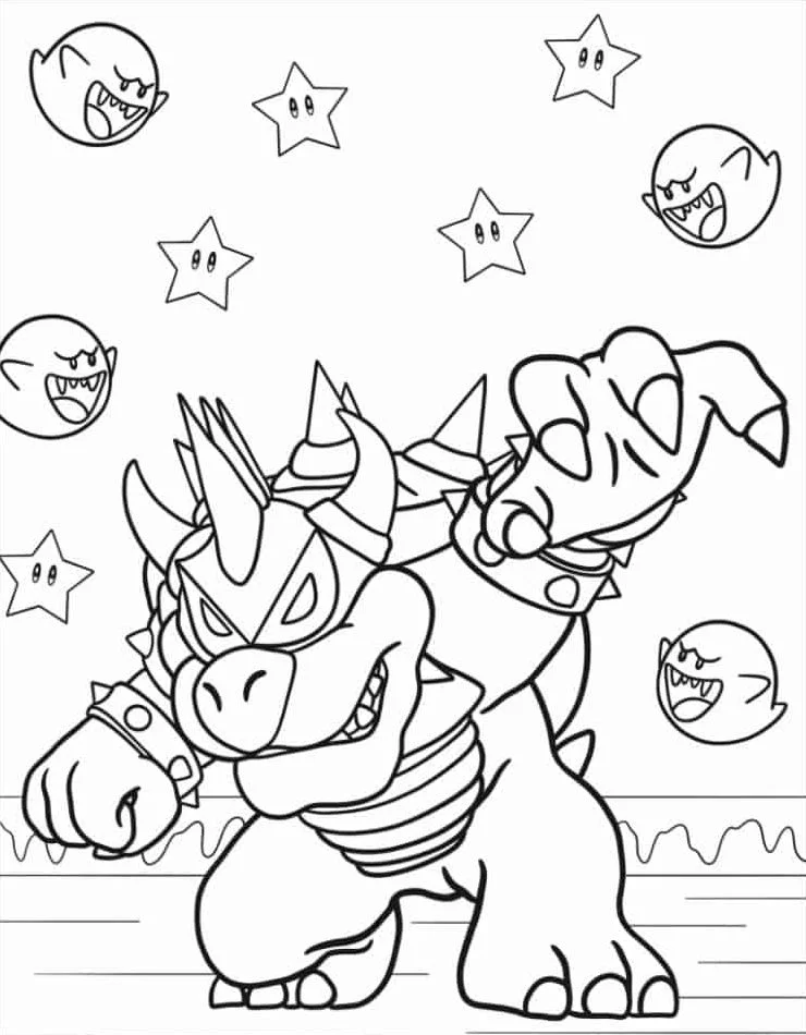 Dibujos para colorear e imprimir Bowser