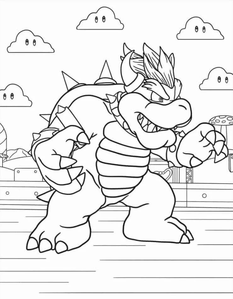 Dibujos para colorear e imprimir Bowser