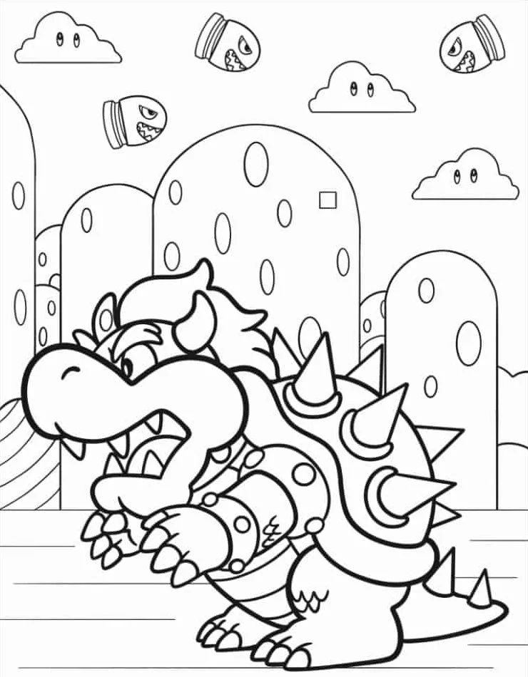 Dibujos para colorear e imprimir Bowser