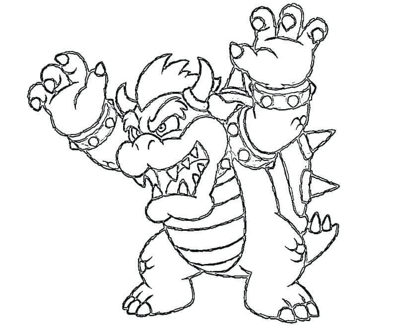 Dibujos para colorear e imprimir Bowser