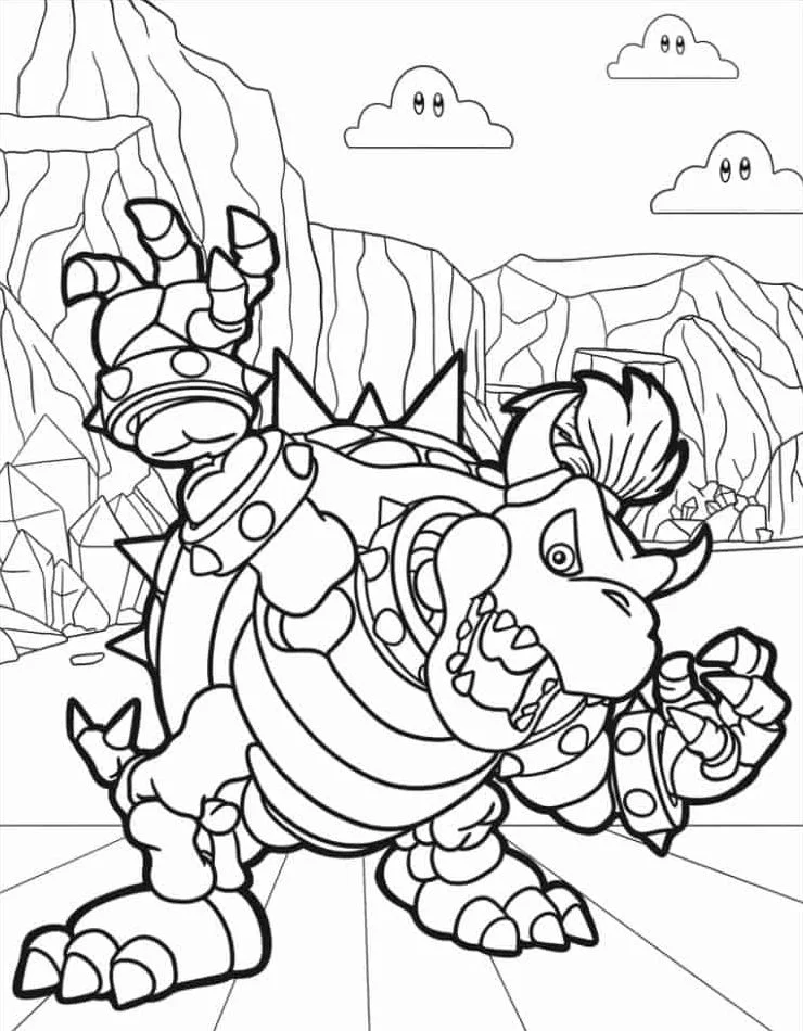 Dibujos para colorear e imprimir Bowser