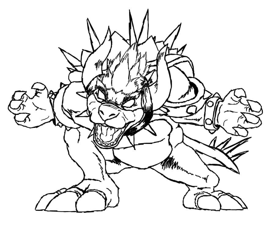 Dibujos para colorear e imprimir Bowser