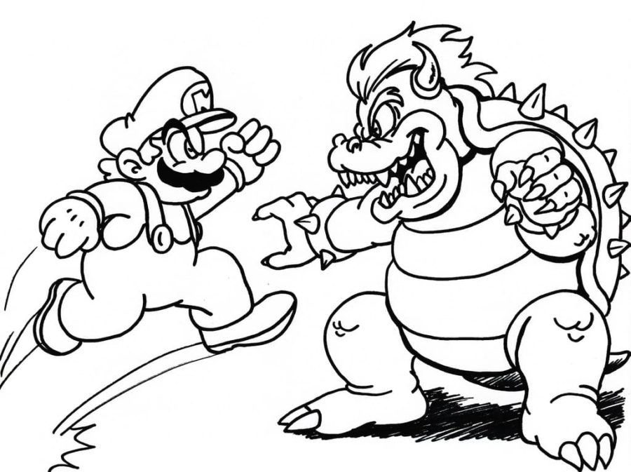 Dibujos para colorear e imprimir Bowser