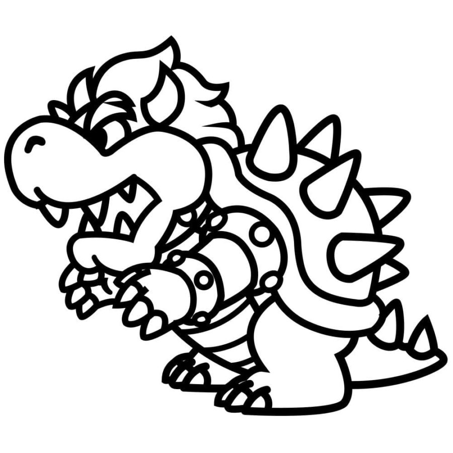 Dibujos para colorear e imprimir Bowser