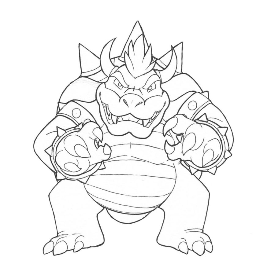 Dibujos para colorear e imprimir Bowser