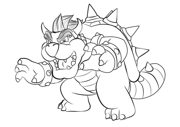 Dibujos para colorear e imprimir Bowser