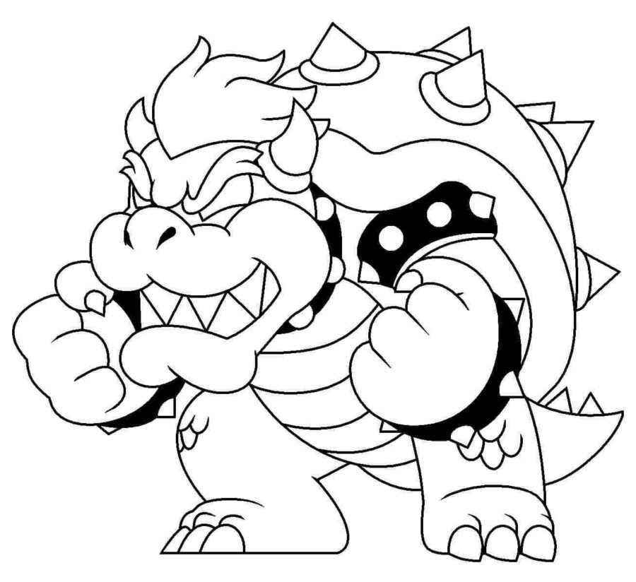 Dibujos para colorear e imprimir Bowser