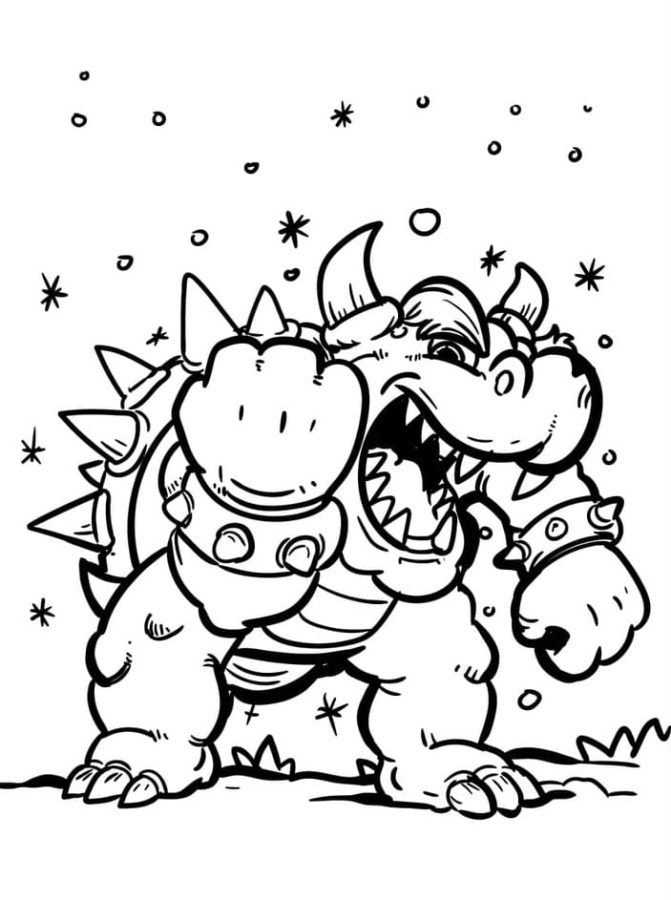 Dibujos para colorear e imprimir Bowser