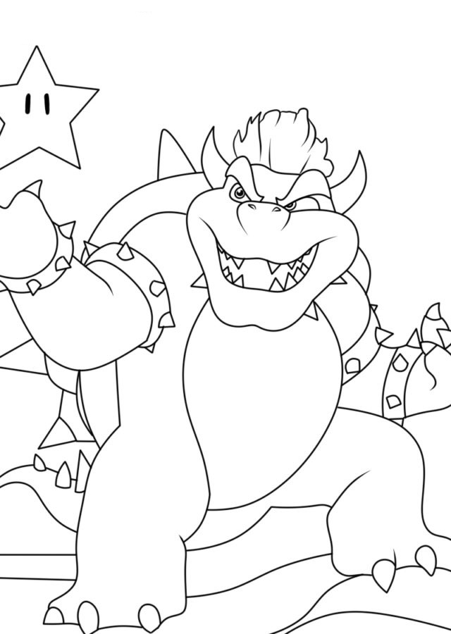 Dibujos para colorear e imprimir Bowser