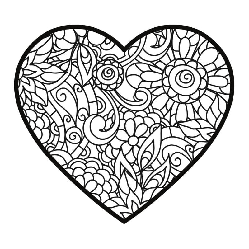 Dibujos para colorear e imprimir Hearts