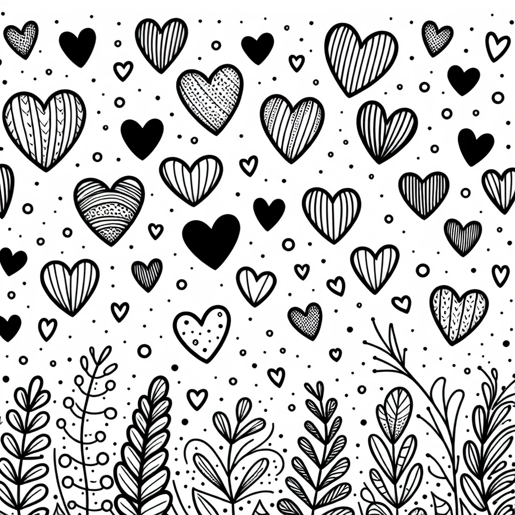 Dibujos para colorear e imprimir Hearts