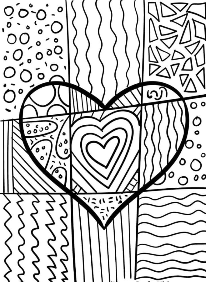 Dibujos para colorear e imprimir Hearts